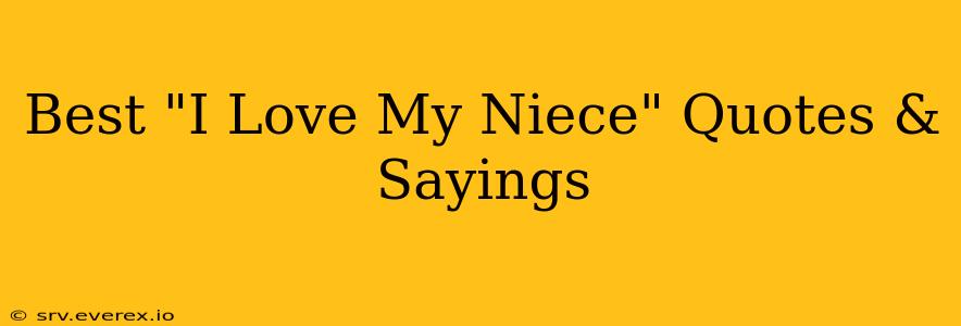 Best "I Love My Niece" Quotes & Sayings