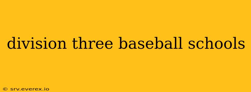 division three baseball schools