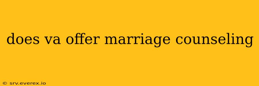 does va offer marriage counseling