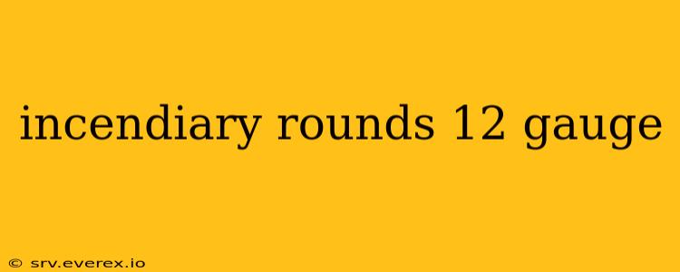 incendiary rounds 12 gauge