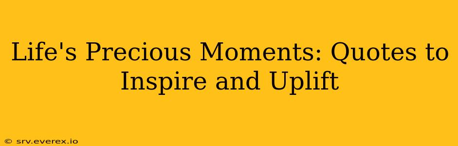 Life's Precious Moments: Quotes to Inspire and Uplift