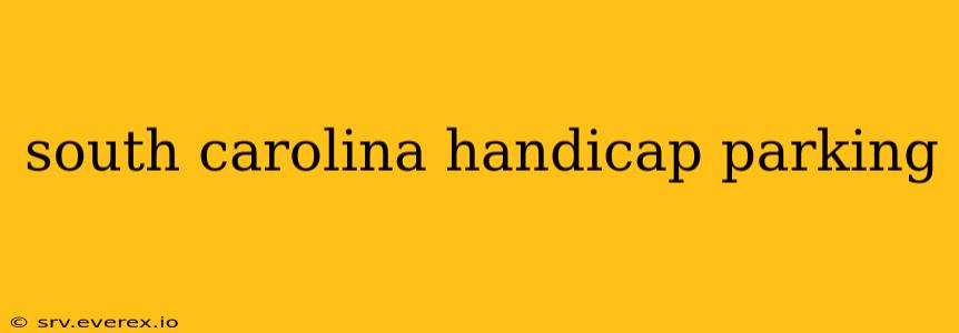 south carolina handicap parking