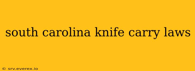 south carolina knife carry laws